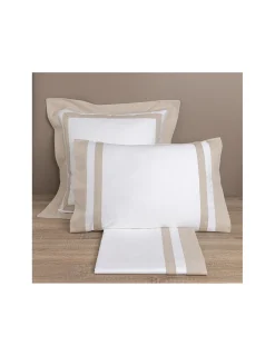 Portugal Natura 500 Fios - Fronhas 60x60 cm - 100% algodão cetim branco - BIANCHERIA