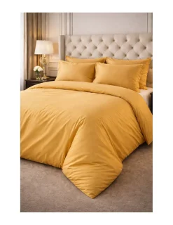 Portugal Natura 200 Fios - 240x220 cm - saco P/ Edredão - Tecido 100% algodão percal lavado 200 fios amarelo torrado Discount
