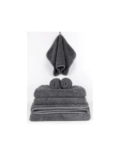 Portugal Natura 740 gr./m2 Algodão penteado - Jogo 3 toalhas de banho Anthracite Clearance