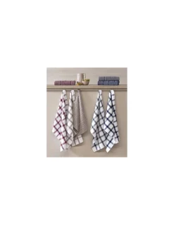 Portugal Natura 4 Panos de cozinha felpo 50x50 cm - Panos cozinha 100% algodão 440 gr.- Checks Lasa Home Best