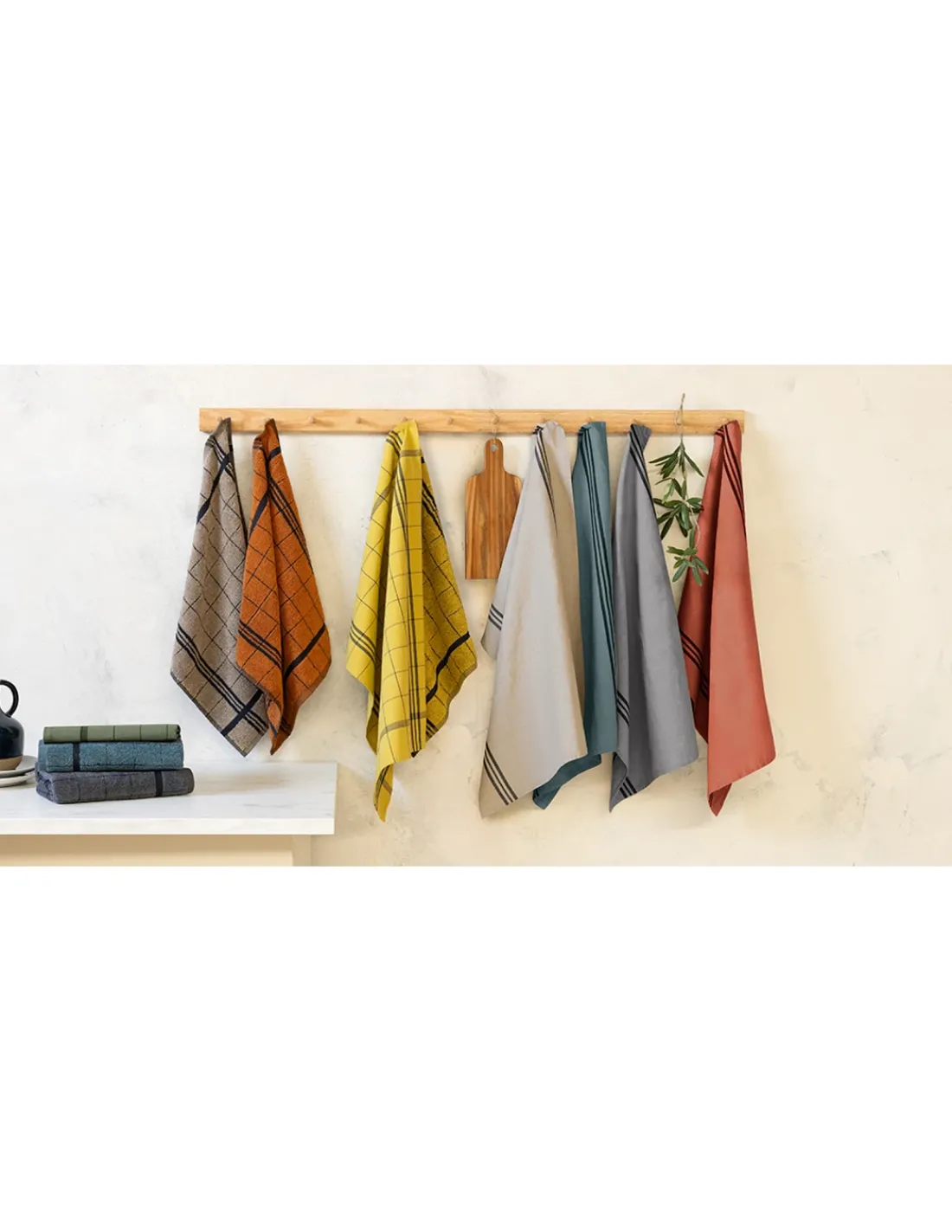 Portugal Natura 4 Panos de cozinha tela 70x50 cm - Panos cozinha 100% algodão 270 gr.- Sette Lasa Home Clearance