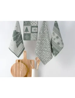 Portugal Natura 4 Panos de cozinha tela 70x50 cm - Panos cozinha 100% algodão 270 gr.- CHRISTMAS Lasa Home Discount