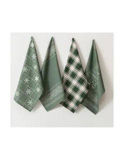 Portugal Natura 4 Panos de cozinha tela 70x50 cm - Panos cozinha 100% algodão 270 gr.- FOREST Lasa Home Outlet