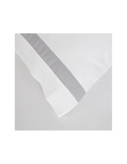 Portugal Natura BRANCO / CINZA Jogo de lençóis 100% algodão penteado percal 200 fios Best