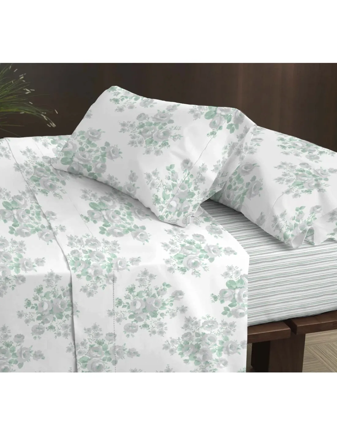 Portugal Natura Cama 160x200+30 cm - Jogo de lençóis - Tecido 100% algodão percal 200 fios - Coelima Sale