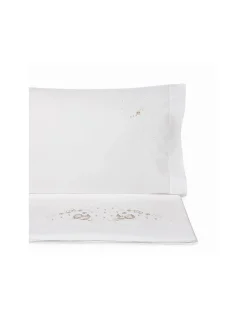 Portugal Natura Cama 200x200 cm - Jogo de lençóis bordados da lixa - 100% algodão percal 200 fios
