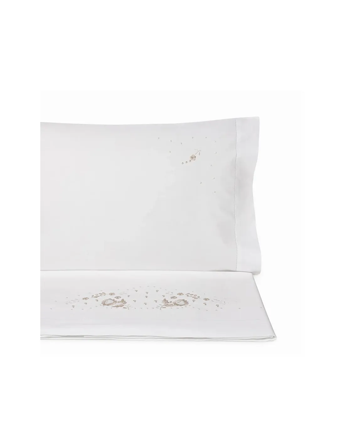 Portugal Natura Cama 200x200 cm - Jogo de lençóis bordados da lixa - 100% algodão percal 200 fios