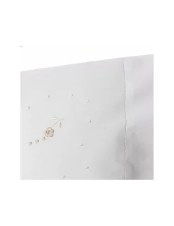 Portugal Natura Cama 200x200 cm - Jogo de lençóis bordados da lixa - 100% algodão percal 200 fios