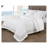 Portugal Natura Cama 160x200 cm - Percal 400 Fios - Jogos de lençóis cor branco - Premium Eliot