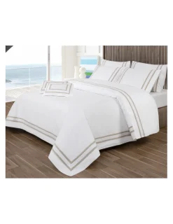 Portugal Natura Cama 160x200 cm - Percal 400 Fios - Jogos de lençóis cor branco - Premium Eliot