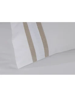 Portugal Natura Cama 160x200 cm - Percal 400 Fios - Jogos de lençóis cor branco - Premium Eliot