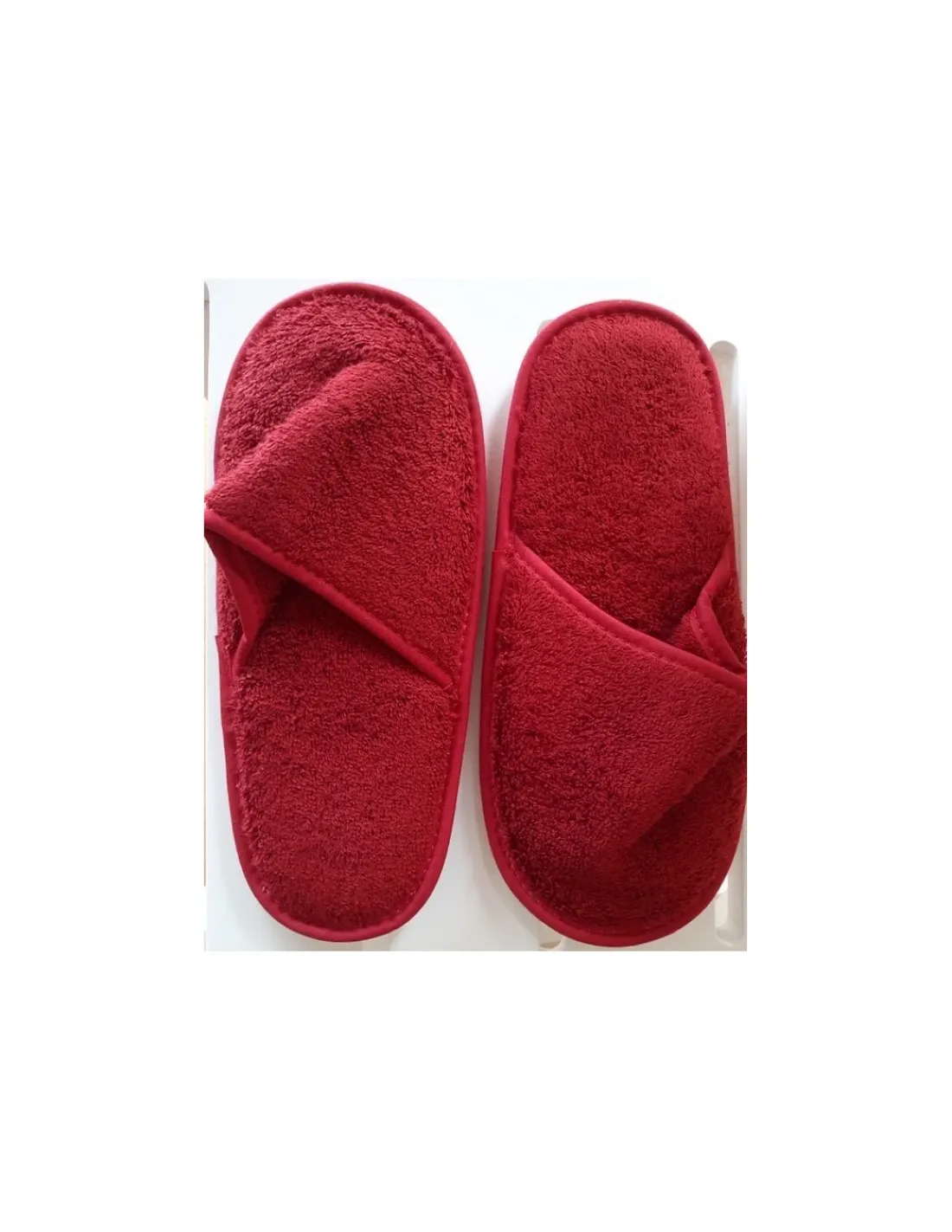 Portugal Natura Chinelos de banho em algodão penteado extra suave cor Bordeaux Best