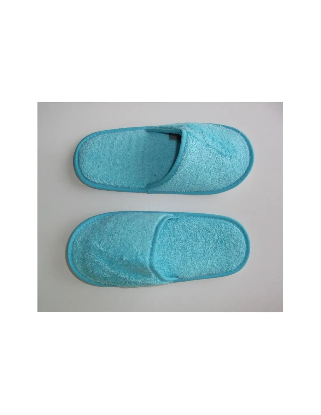 Portugal Natura CHINELOS DE BANHO EM ALGODÃO PENTEADO EXTRA SUAVE COR azul - Turquesa Clearance