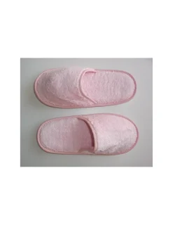 Portugal Natura Chinelos de banho em algodão penteado extra suave cor rosa bébé - Rosa bebé New