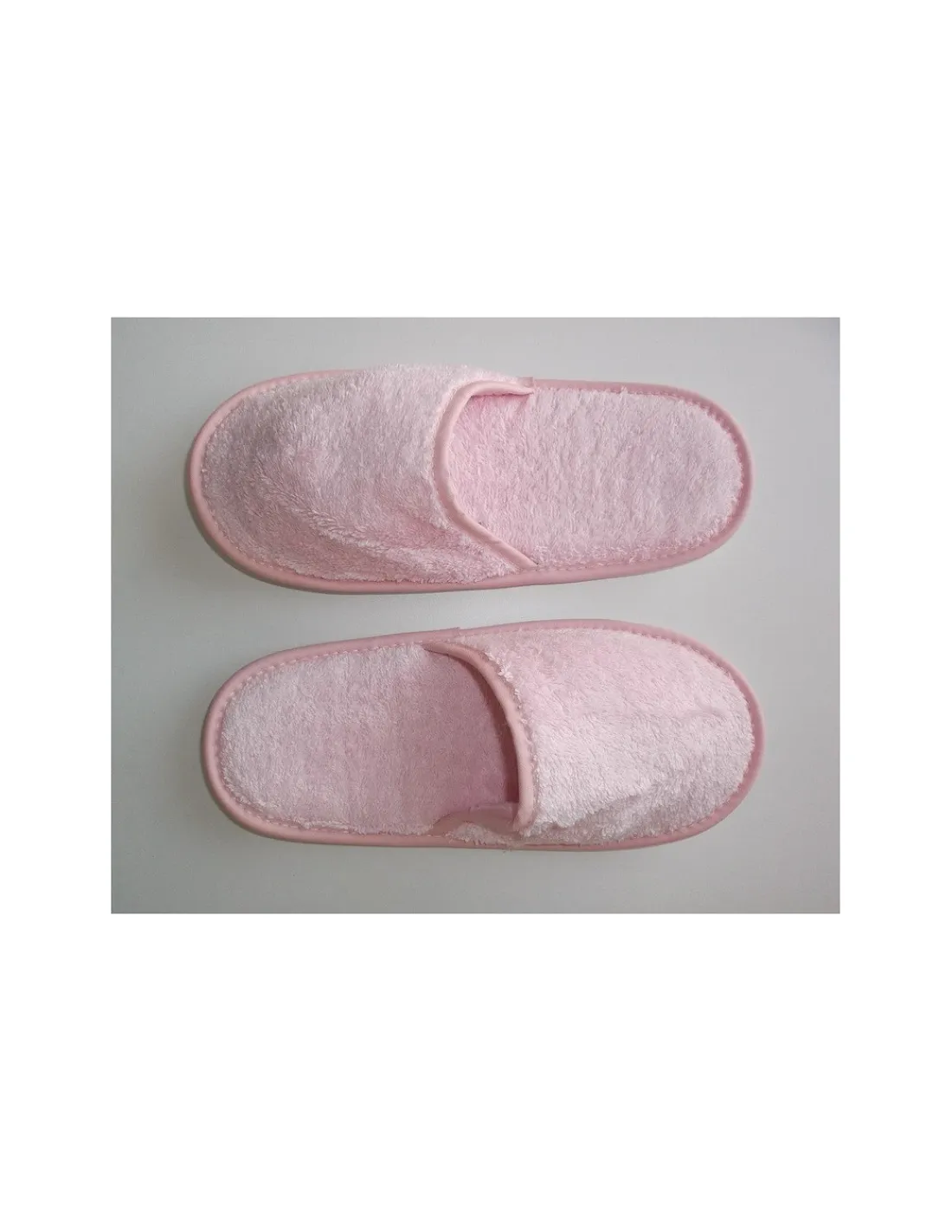 Portugal Natura Chinelos de banho em algodão penteado extra suave cor rosa bébé - Rosa bebé New