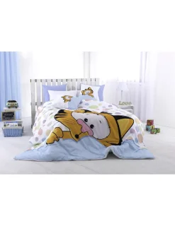 Portugal Natura Edredom infantil Fred - Edredom infantil azul com almofadas New