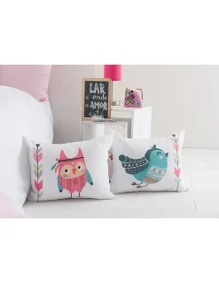Portugal Natura Edredom infantil Naomi - Edredom infantil rosa com almofadas Outlet