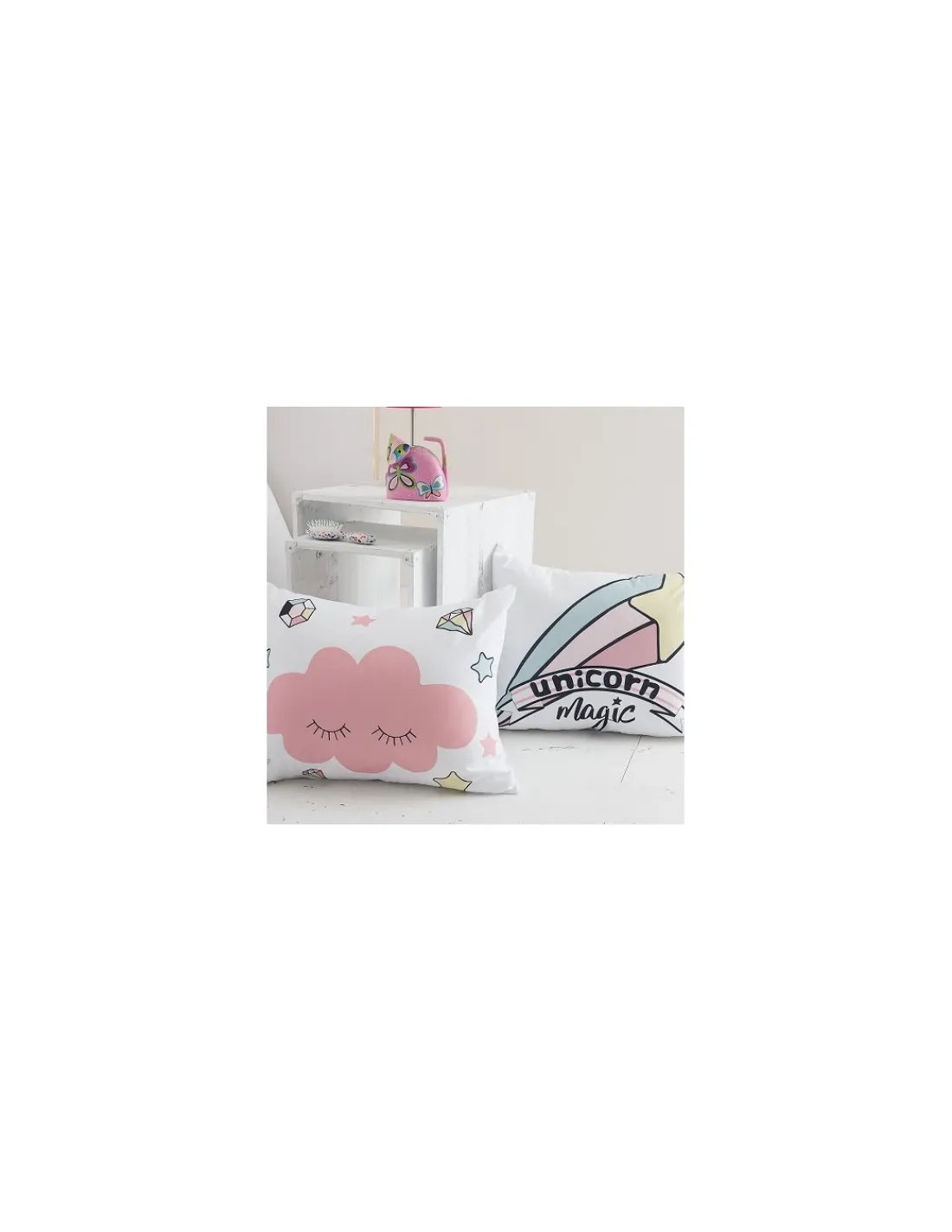Portugal Natura Edredom infantil unicornio - Edredom infantil rosa com almofadas Best