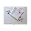 Portugal Natura Individual de mesa 100% linho + 1 guardanapo de linho natal - Bordados da Lixa Sale
