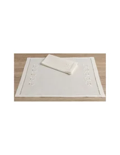 Portugal Natura Individual de mesa 100% linho + 1 guardanapo de linho - Bordados da Lixa New