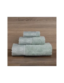 Portugal Natura Jogo de 3 toalhas 100% algodão  600 gr./m2  - C/ renda aplicada Luxor Best