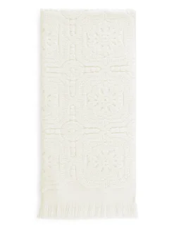 Portugal Natura Jogo de toalhas de banho jacquard com franjas - 100% algodão Clearance