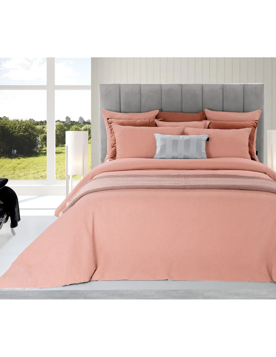 Portugal Natura JOGO SACO CAMA TEXTURA FAVO - COR ROSA Sale