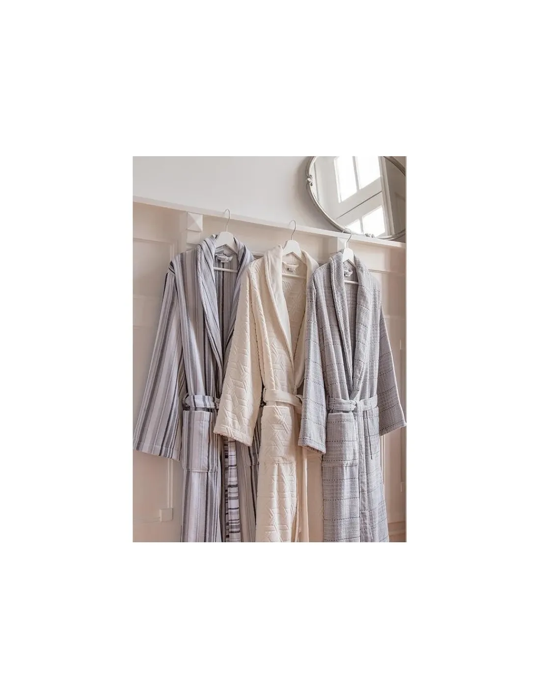 Portugal Natura L, XL, Roupão de banho TULA 100% algodão 360 gr./m2 Lasa Home Bege claro Outlet