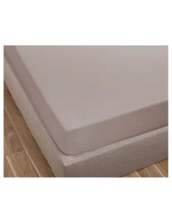 Portugal Natura lençol de baixo ajustável 180x200 + 30 cm - Lençol capa cama 180 - Lençol algodão percal Taupe New