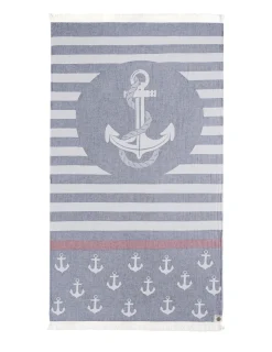 Portugal Natura Pareo praia com franjas desenho jacquard 90x170 cm - Mundu Clearance