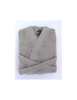Portugal Natura ROBE KIMONO 100% ALGODÃO PENTEADO EM Taupe Hot