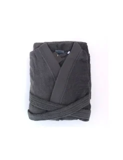 Portugal Natura Robe kimono de homem 100% algodão penteado em Anthracite Online