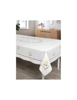 Portugal Natura Toalha de mesa de linho bordada a mão 180x350 cm Online