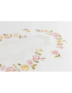 Portugal Natura Toalha de mesa de linho bordada a mão 180x350 cm Online