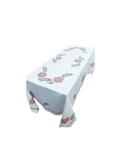 Portugal Natura Toalhas de mesa de linho bordada a mão - Toalha de mesa de natal - Bordados da Lixa Clearance