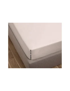 Portugal Natura 180x200+25 cm - 300 Fios - Lençol ajustável 100% algodão cetim orgânico GOTS Sale