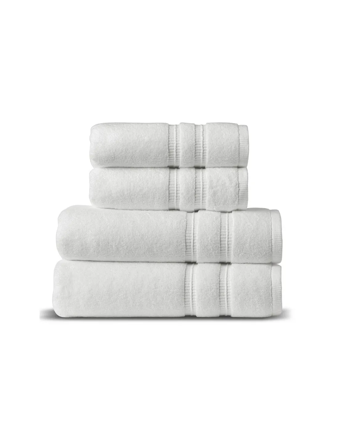 Portugal Natura 30X50 CM - 4 Toalhas 100% algodão C/ 550 gr./m2 - CONFORT marca Devilla Branco Discount