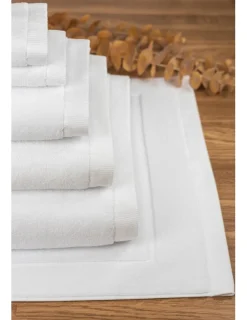 Portugal Natura 30x50 cm - 48 Toalhas Brancas 100% algodão penteado torcido 550 gr. Branco Outlet