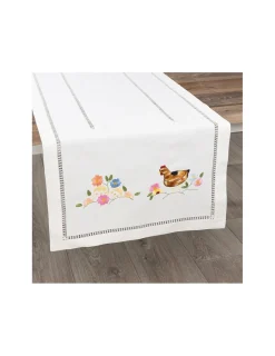 Portugal Natura 50x180 cm - Caminho de mesa linho - Bordados da Lixa New
