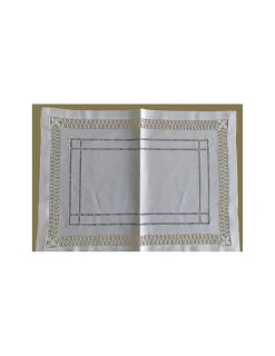 Portugal Natura 52x37 cm - Individuais de mesa 100% linho bordado a mão - bordados da lixa Best