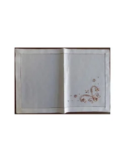 Portugal Natura 52x37 cm - Individuais de mesa 100% linho bordado a mão - bordados da lixa Hot