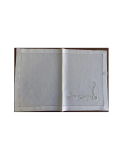 Portugal Natura 52x37 cm - Individuais de mesa 100% linho bordado a mão - bordados da lixa New