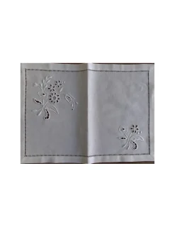 Portugal Natura 52x37 cm - Individuais de mesa 100% linho bordado a mão - bordados da lixa New