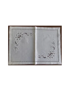 Portugal Natura 52x37 cm - Individuais de mesa 100% linho bordado a mão - bordados da lixa Clearance