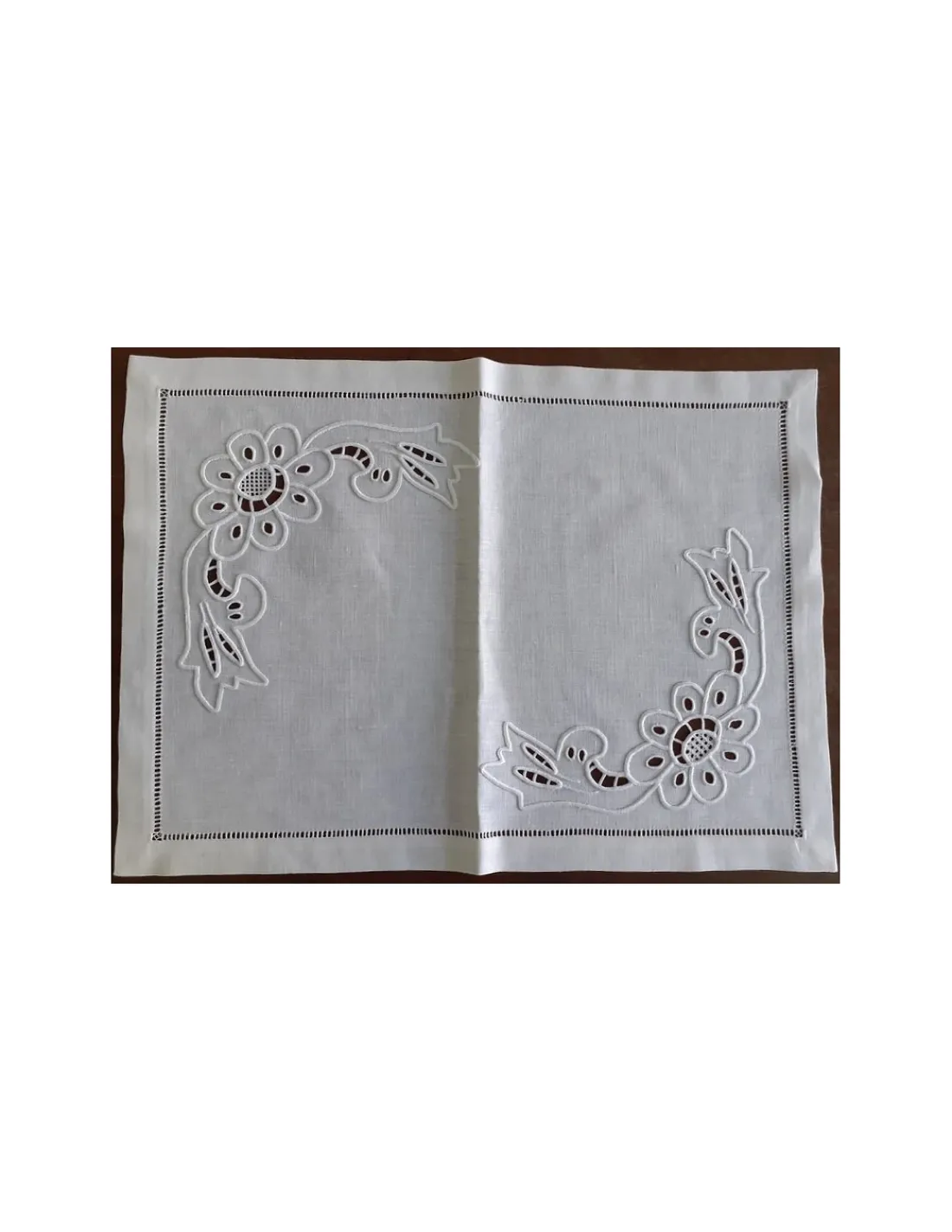 Portugal Natura 52x37 cm - Individuais de mesa 100% linho bordado a mão - bordados da lixa Clearance