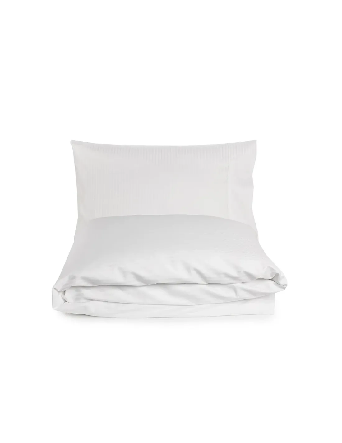 Portugal Natura 280x240 cm - Jogo saco de edredão cetim 300 fios branco - Riscas Jacquard