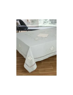 Portugal Natura 180x275 cm - Toalha de mesa 100% linho bordada a mão + 12 guardanapos 50x50 cm Best