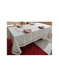 Portugal Natura 180x270 cm - Toalha de mesa de linho bordada a mão - Toalha de mesa de natal - Bordados da Lixa Outlet