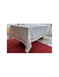 Portugal Natura 180x270 cm - Toalha de mesa de linho bordada a mão - Toalha de mesa de natal - Bordados da Lixa Outlet
