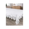 Portugal Natura 180x350 cm - Toalha de mesa de linho bordada C/ crochê a mão Hot